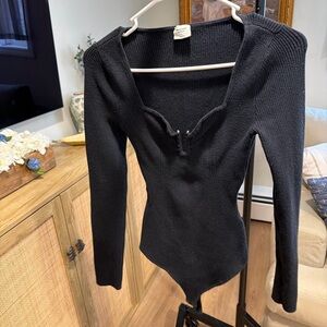 A&F Black Sweater Bodysuit